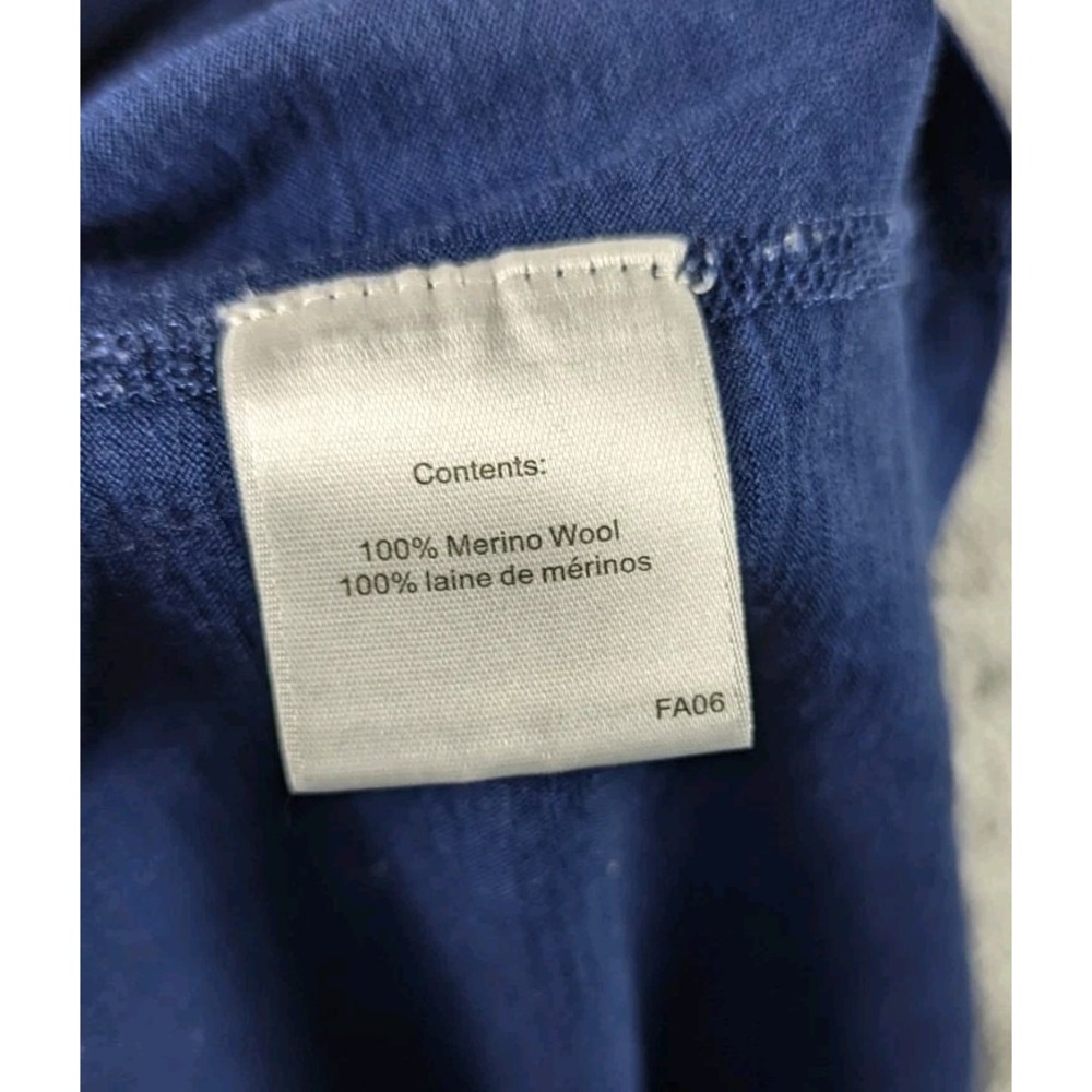 Smartwool Shirt Mens Large Blue Merino Wool Base Layer Long Sleeve Casual READ - Picture 13 of 13